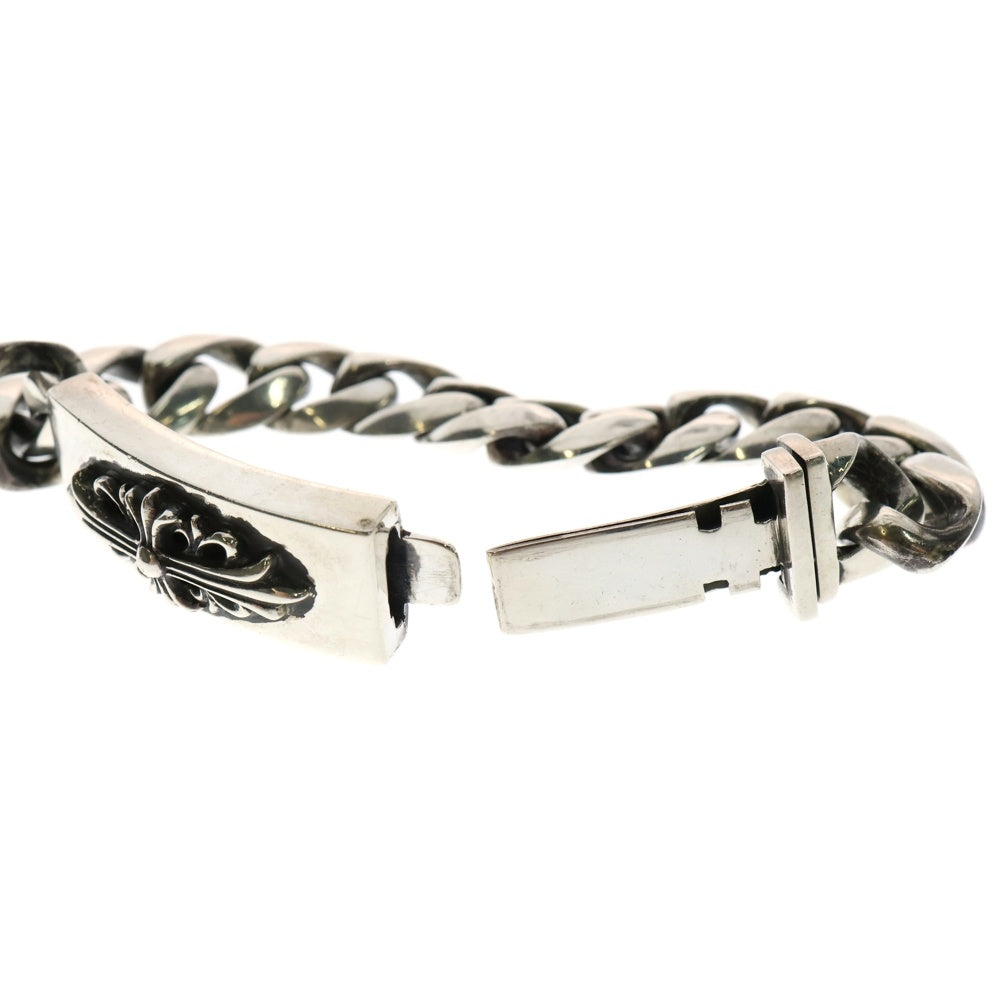 CHROME HEARTS(クロムハーツ) ID FLORAL CRS フローラルクロスIDクラシックリンク ブレスレット 13LINK シルバー BCA164