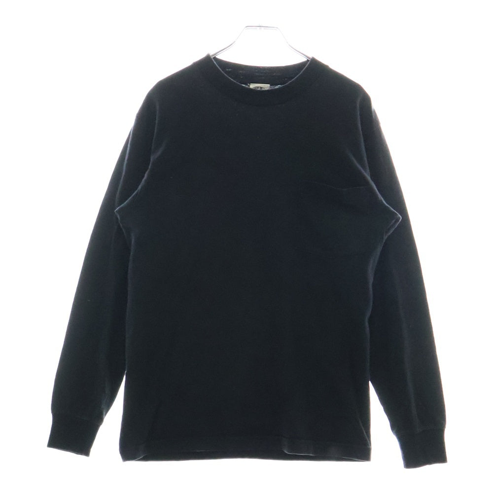 CHROME HEARTS(クロムハーツ) OLD L/S Tee オールド クロス刺繍 フロントポケット 長袖Tシャツ ブラック