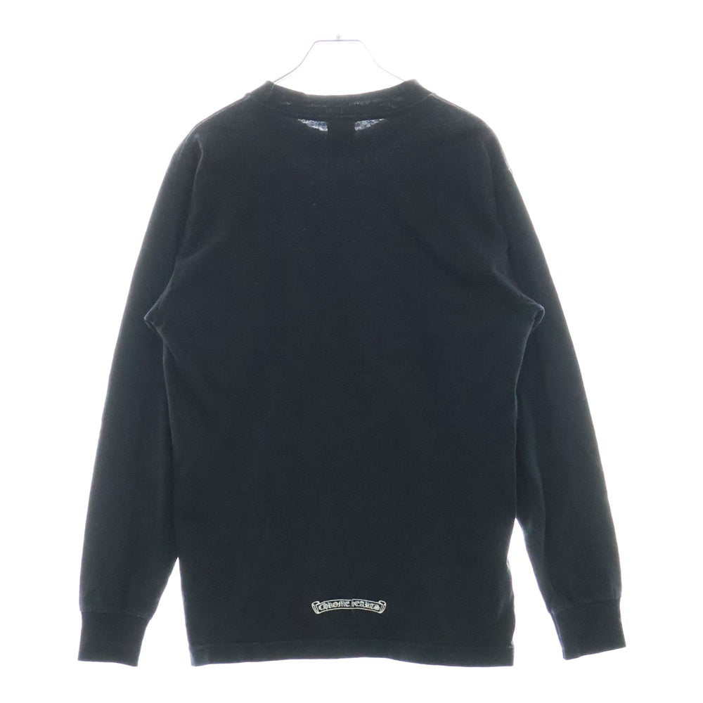 CHROME HEARTS(クロムハーツ) OLD L/S Tee オールド クロス刺繍 フロントポケット 長袖Tシャツ ブラック