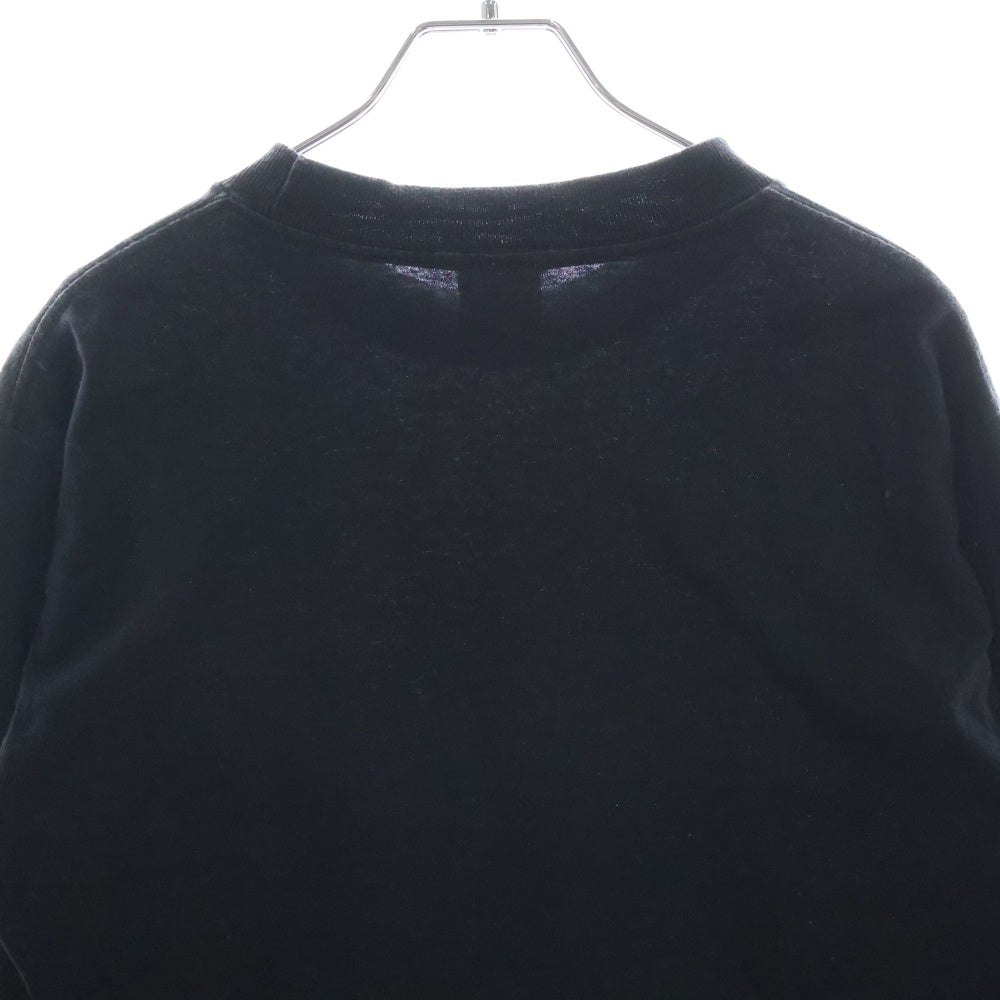 CHROME HEARTS(クロムハーツ) OLD L/S Tee オールド クロス刺繍 フロントポケット 長袖Tシャツ ブラック