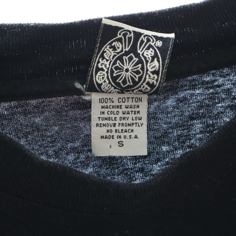 CHROME HEARTS(クロムハーツ) OLD L/S Tee オールド クロス刺繍 フロントポケット 長袖Tシャツ ブラック