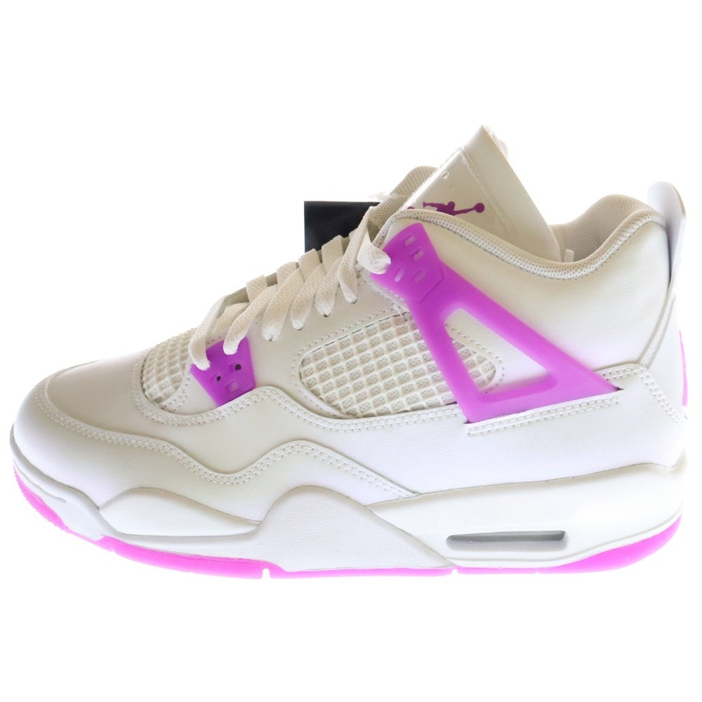 NIKE(ナイキ) AIR JORDAN 4 RETRO GS HYPER VIOLET エアジョーダン4 ハイパーヴァイオレット ローカットスニーカー ホワイト/パープル US7/25cm FQ1314-151 レディース