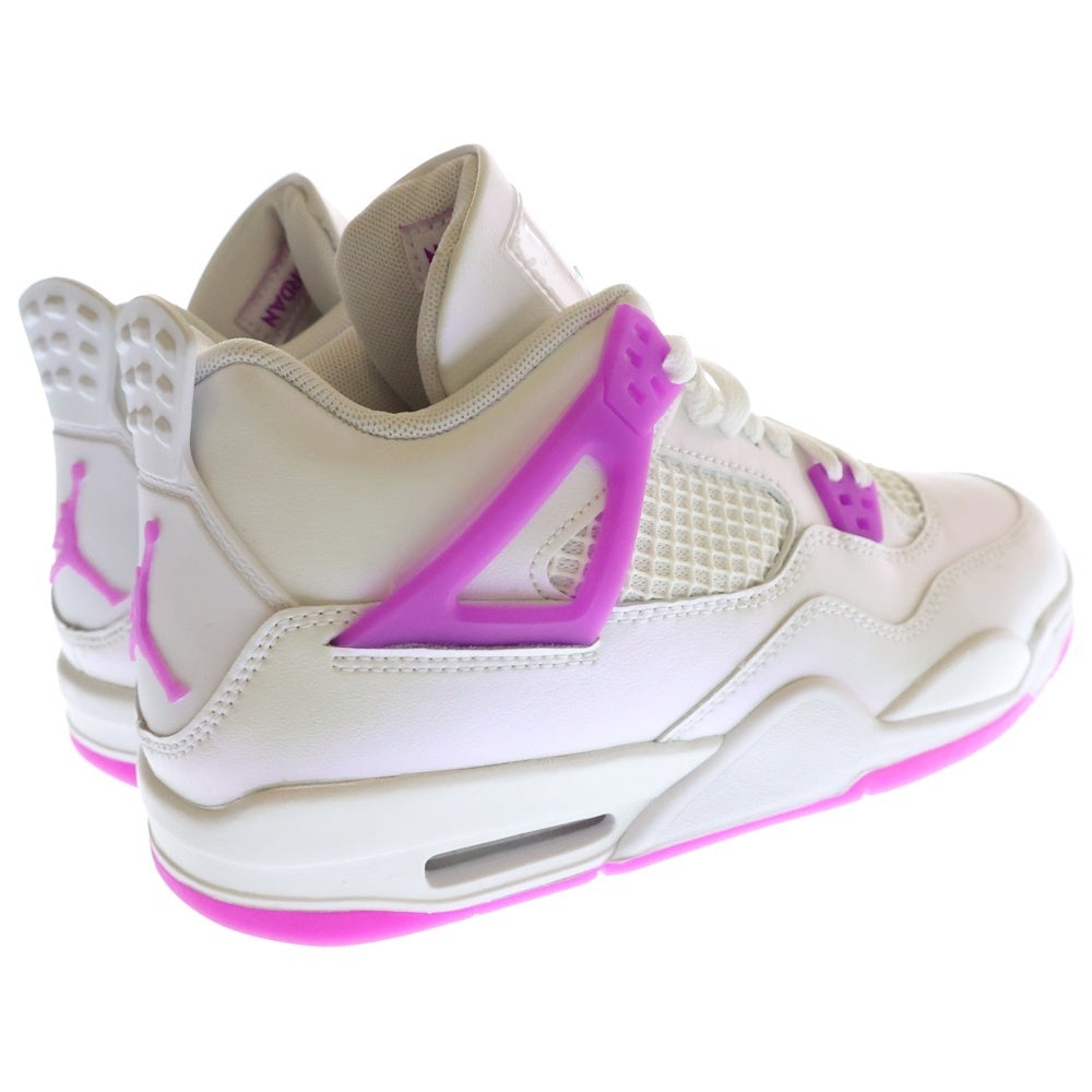 NIKE(ナイキ) AIR JORDAN 4 RETRO GS HYPER VIOLET エアジョーダン4 ハイパーヴァイオレット ローカットスニーカー ホワイト/パープル US7/25cm FQ1314-151 レディース