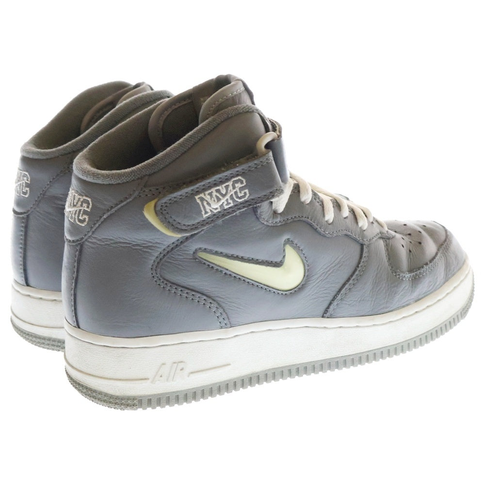 NIKE(ナイキ) AIR FORCE 1 MID QS NYC COOL GREY エアフォース1 ニューヨーク ミッドカットスニーカー グレー US8/25cm DH5622-001 レディース