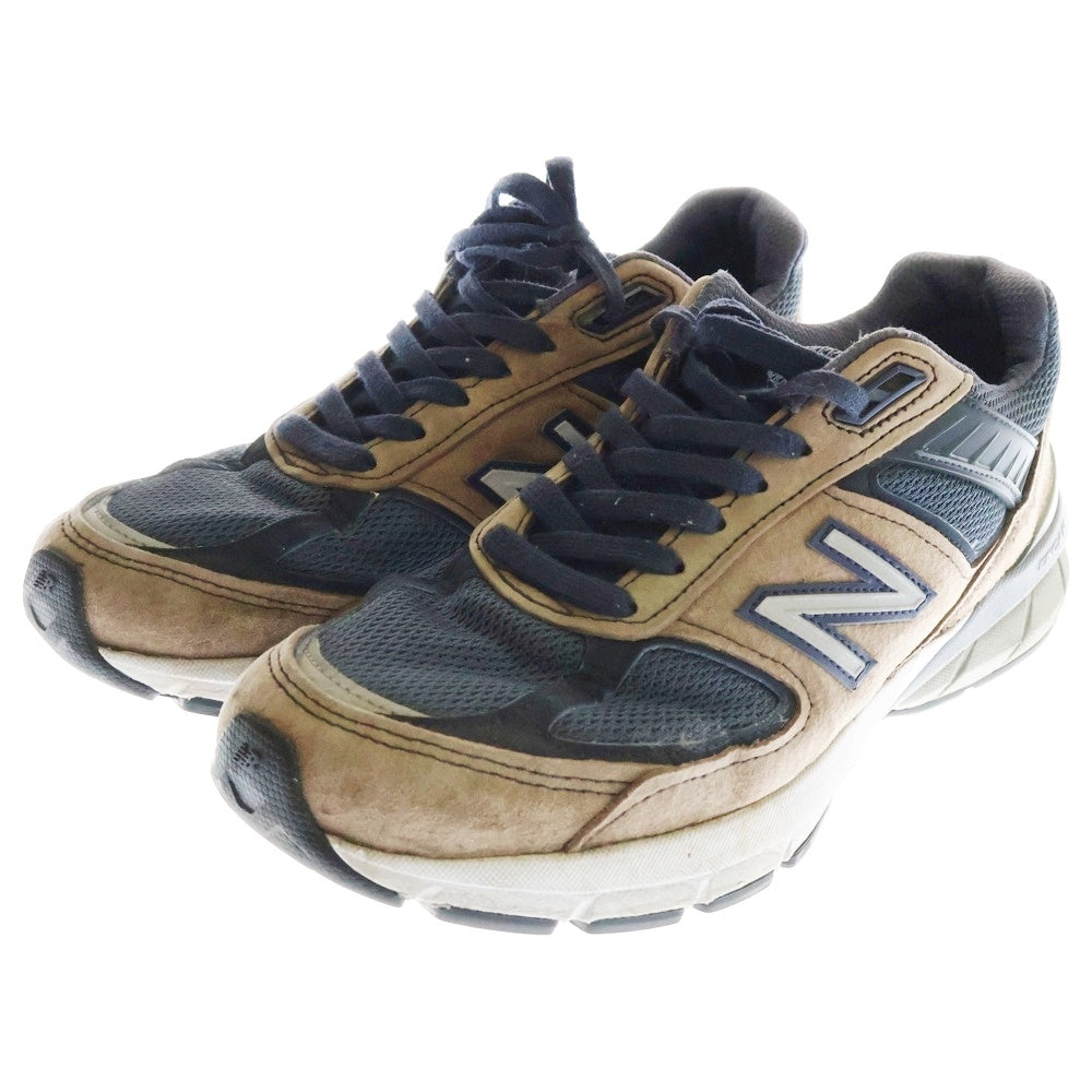 New Balance(ニューバランス) M990NV5 スウェード ローカットスニーカー ブラウン/ネイビー US8/26cm