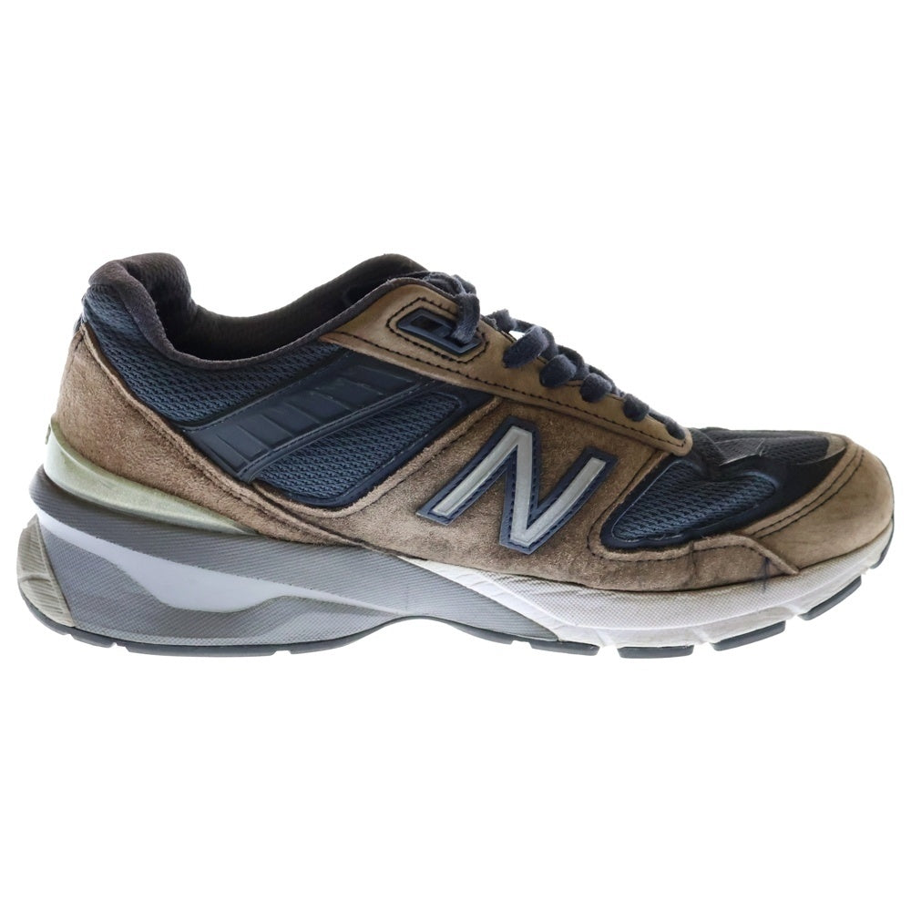 New Balance(ニューバランス) M990NV5 スウェード ローカットスニーカー ブラウン/ネイビー US8/26cm