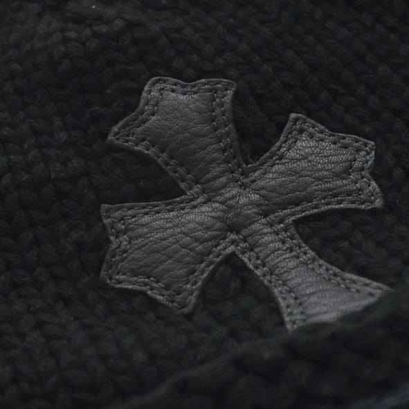CHROME HEARTS(クロムハーツ) BEANIE CASH クロスパッチ付きカシミアビーニーニットキャップ