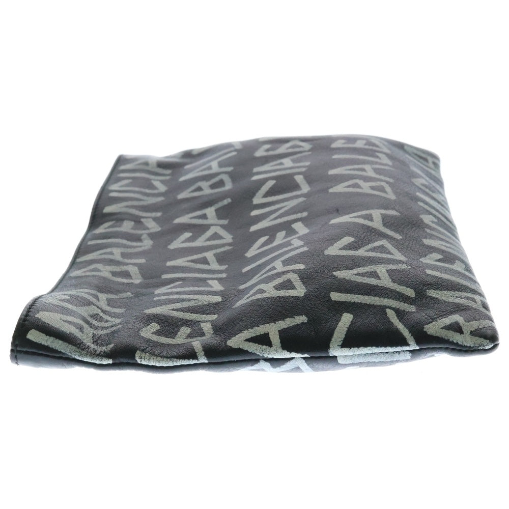BALENCIAGA(バレンシアガ) Graffiti Clutch Bag グラフィティロゴクラッチバッグ ブラック/ホワイト 494040