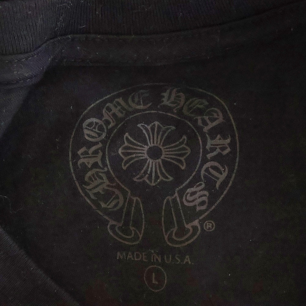 CHROME HEARTS(クロムハーツ) FOTI COLL プリント 半袖Tシャツ カットソー ブラック