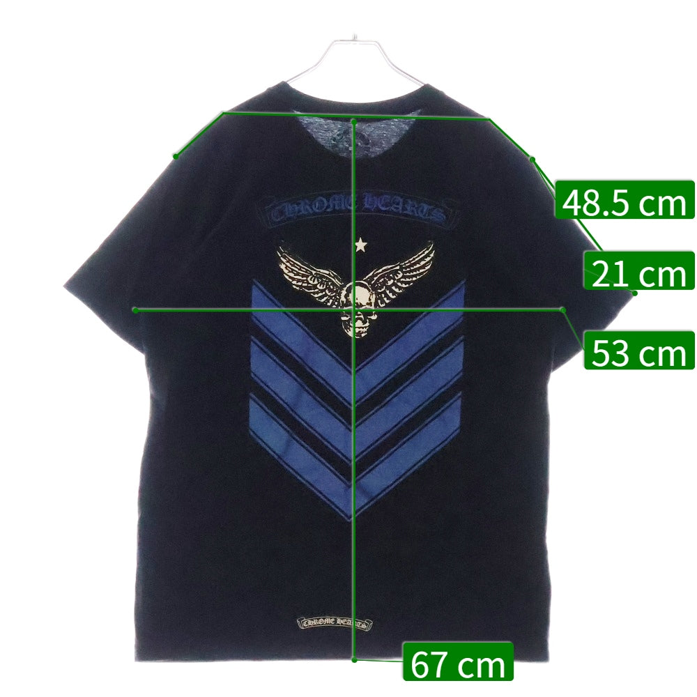 CHROME HEARTS(クロムハーツ) FOTI COLL プリント 半袖Tシャツ カットソー ブラック