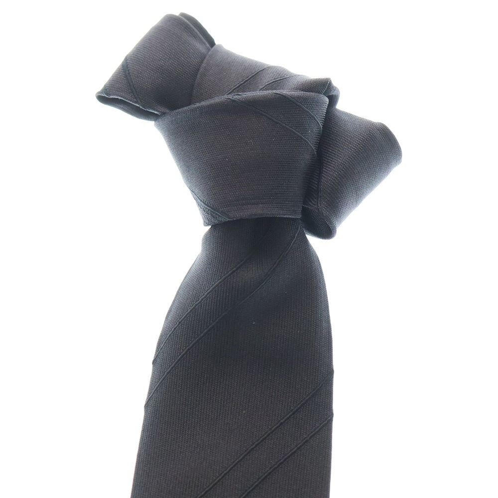 PRADA(プラダ) スラッシュ シルク ナロータイ ネクタイ ブラック