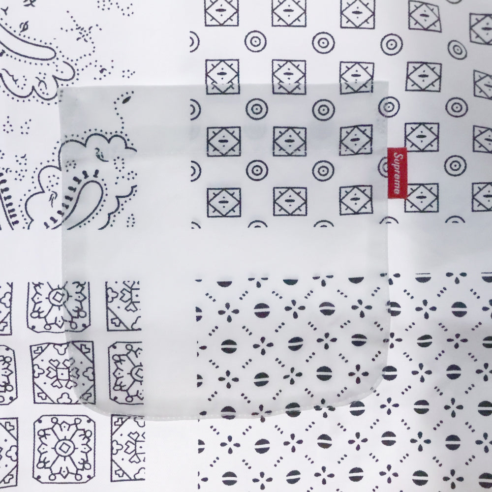 SUPREME(シュプリーム) 20SS Paisley Grid Shirt ペイズリー グリッド 長袖シャツ ホワイト