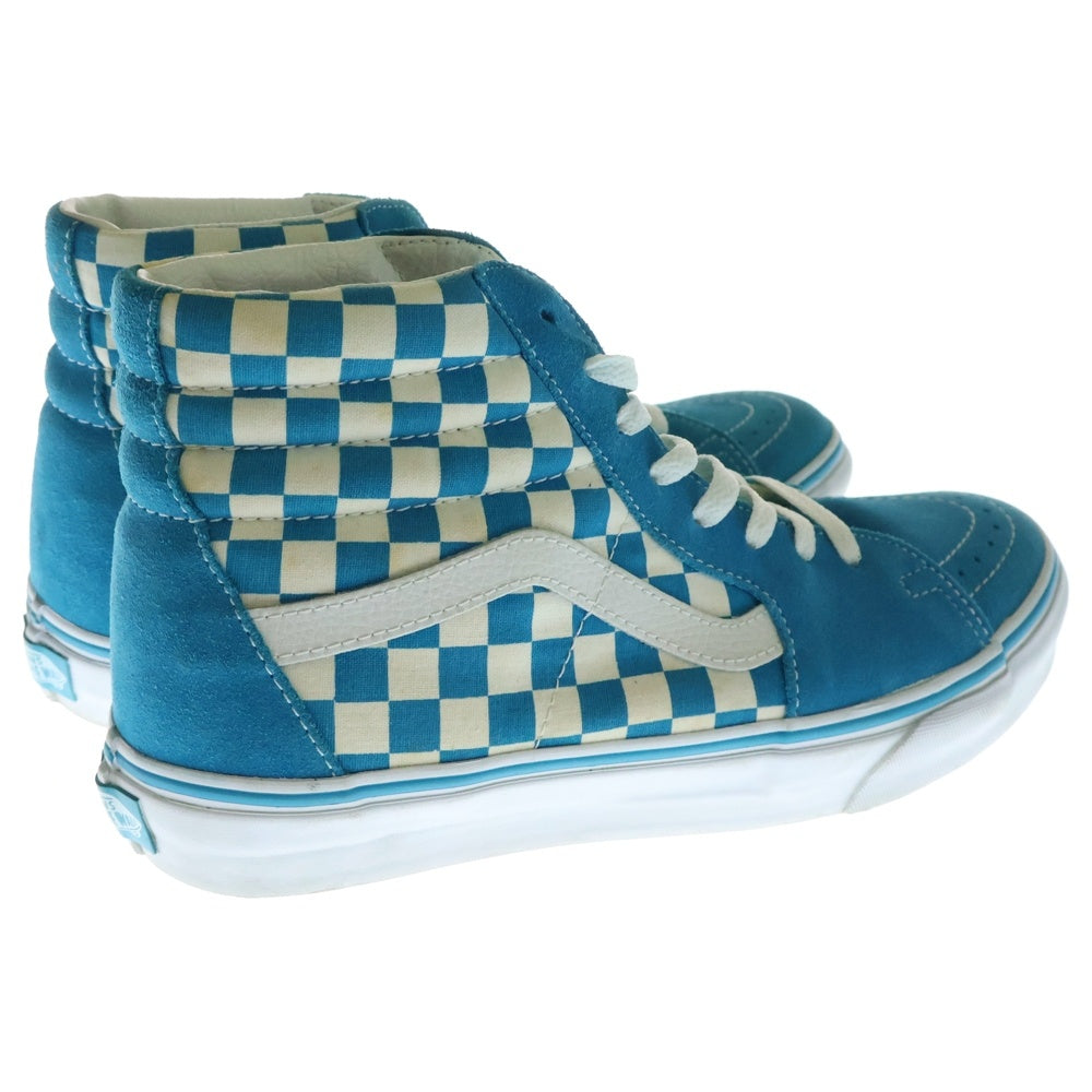 VANS(ヴァンズ) Sk8-Hi Chckrbrd Blue Jewel スケートハイ チェッカー ボード ブルージュエル ハイカットスニーカー ブルー/ホワイト US9.5/27.5cm 5569499-095