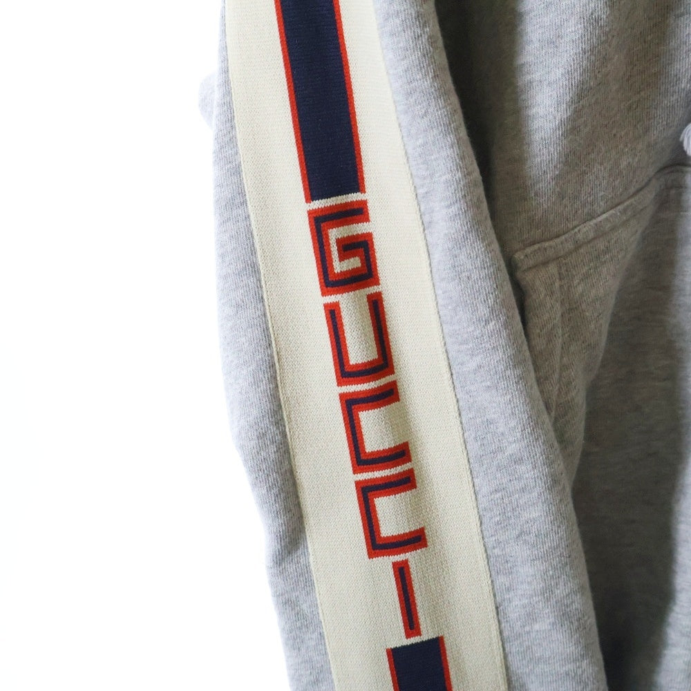 GUCCI(グッチ) 17AW テクニカルライン ジップアップパーカー フーディ グレー 497250 X9197