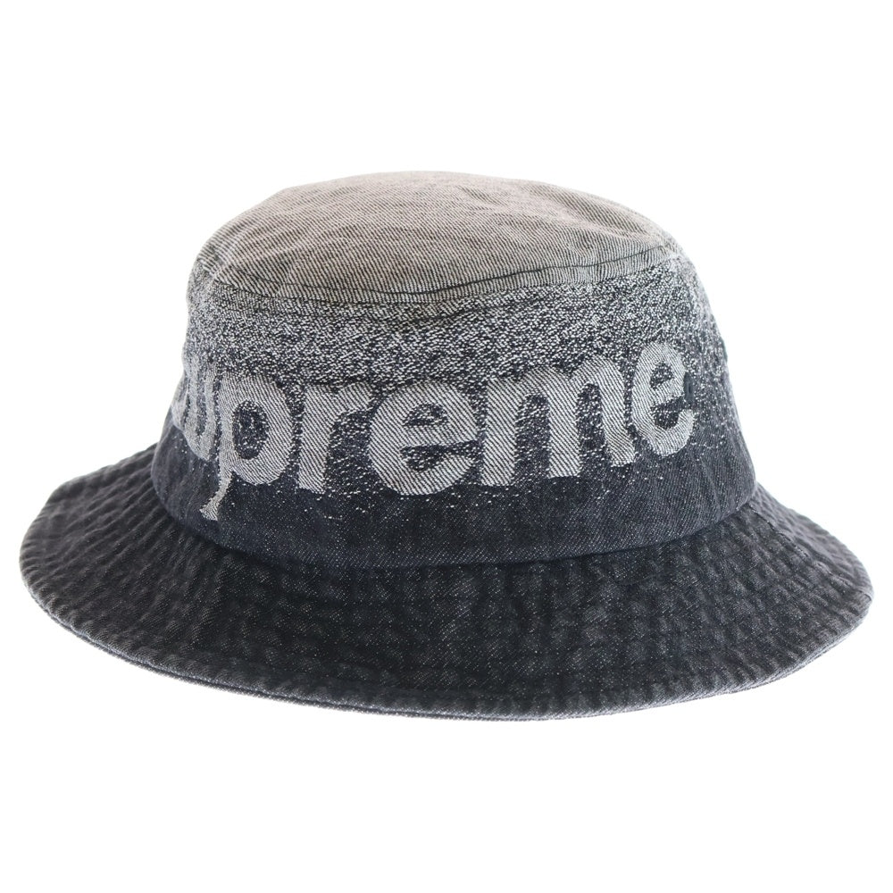 SUPREME(シュプリーム) 22SS Fade Jacquard Denim Crusher Hat フェード ジャガード デニムクラッシャーハット インディゴブラック