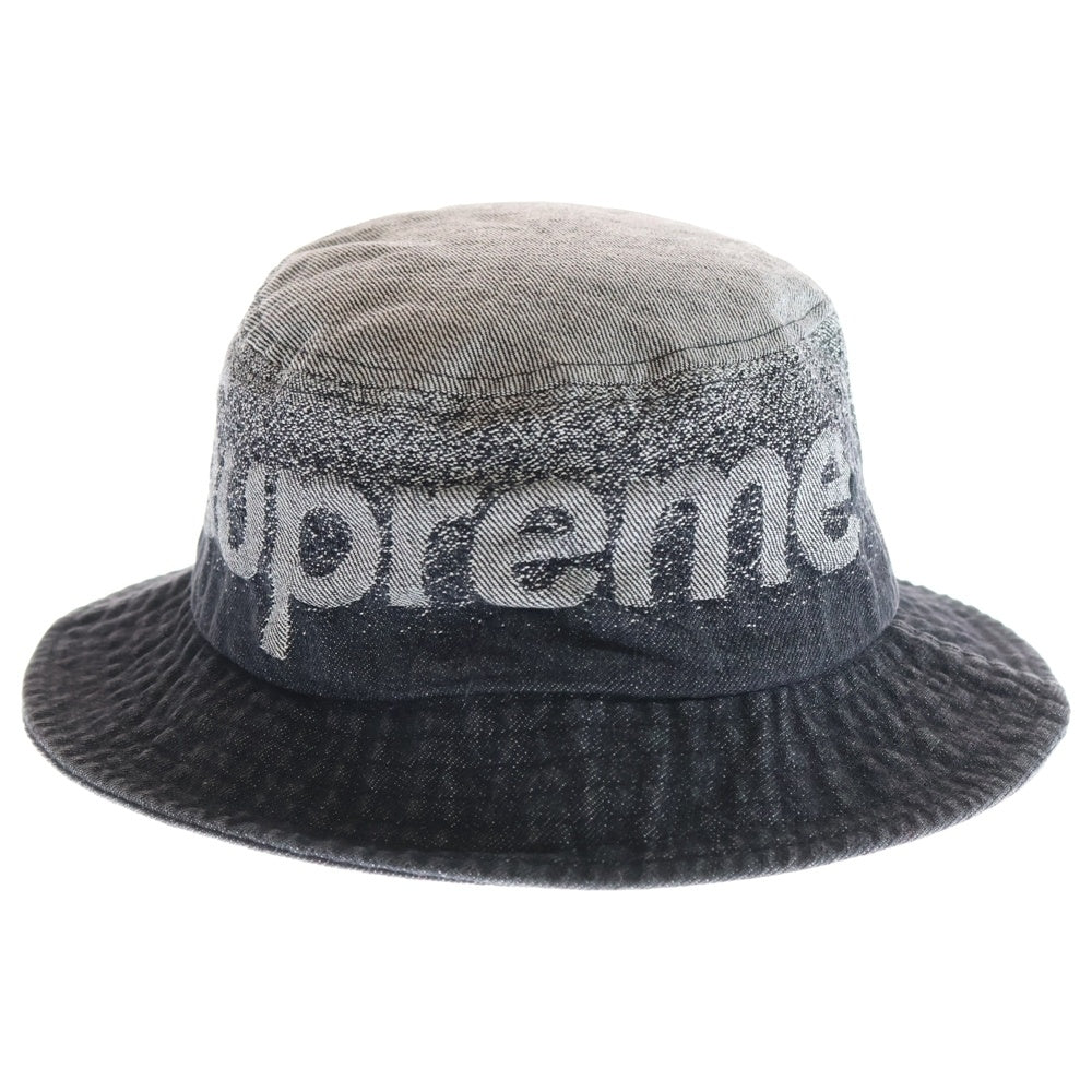 SUPREME(シュプリーム) 22SS Fade Jacquard Denim Crusher Hat フェード ジャガード デニムクラッシャーハット インディゴブラック