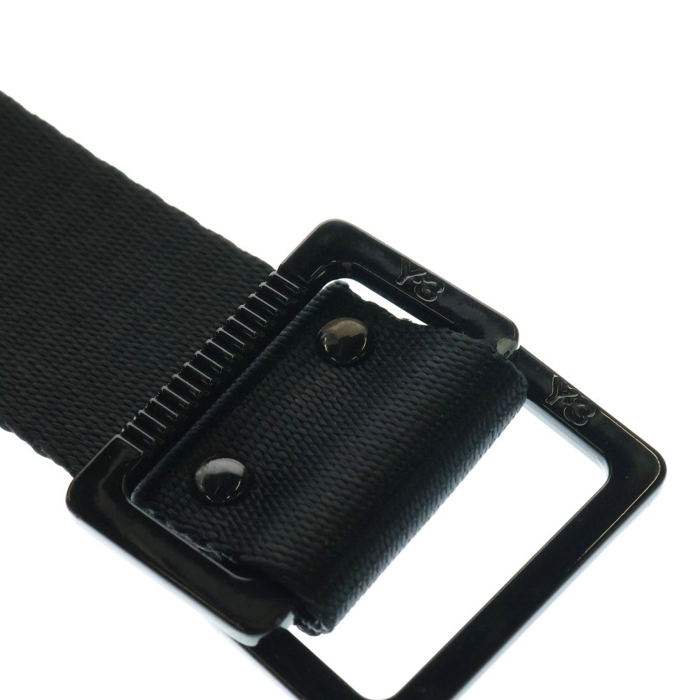 Y-3(ワイスリー) Y-3 CL L BELT メタルバックル ベルト ロゴプリント GK2074 ブラック