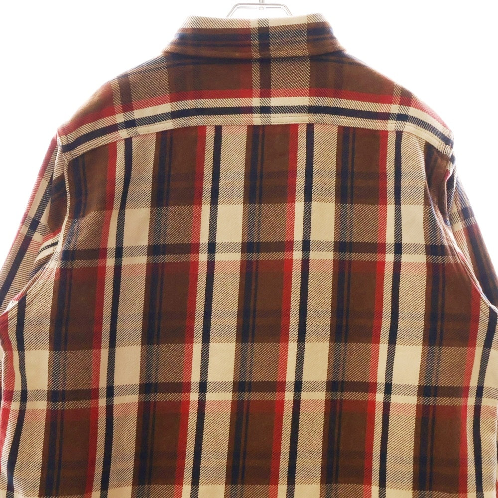 A BATHING APE(アベイシングエイプ) CHECK CPO ラブジェネチェック コットン 長袖シャツ ブラウン