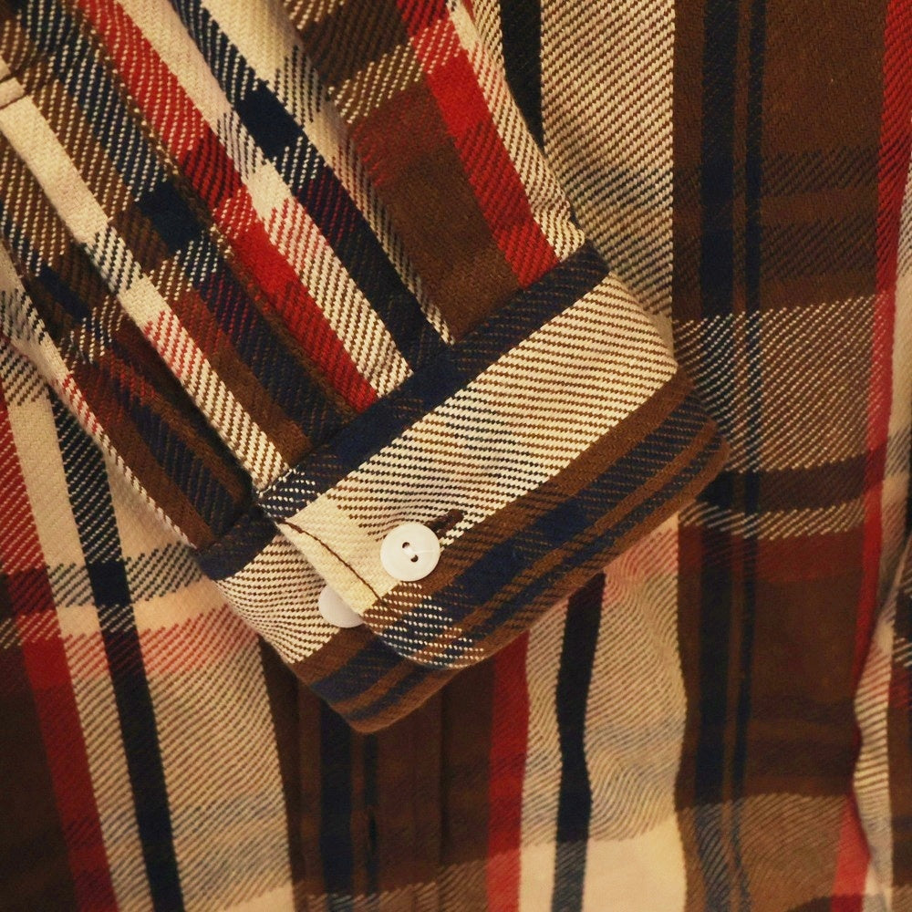 A BATHING APE(アベイシングエイプ) CHECK CPO ラブジェネチェック コットン 長袖シャツ ブラウン
