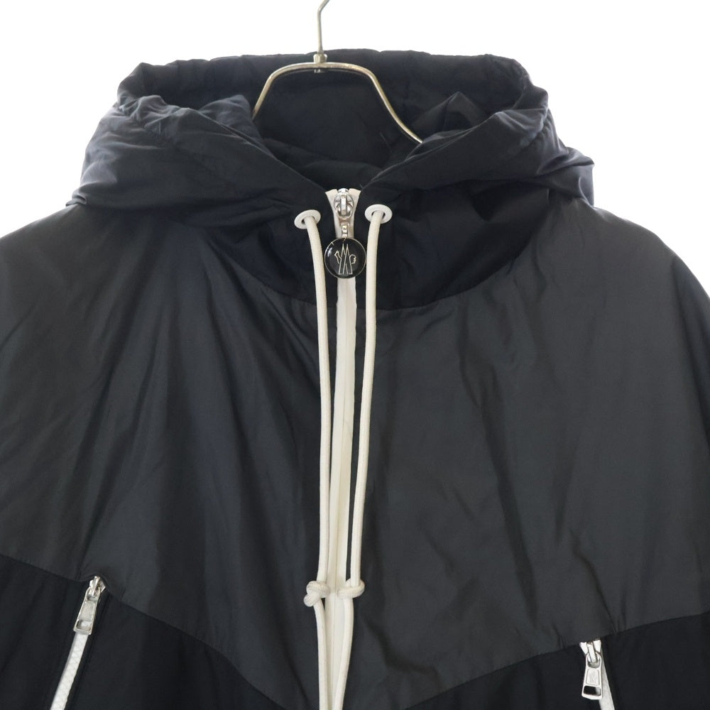 MONCLER(モンクレール) 22SS BUKRET GIUBBOTTO ロゴパッチ ジップアップ フーディー ダウンジャケット ブラック H10911A00028 68352