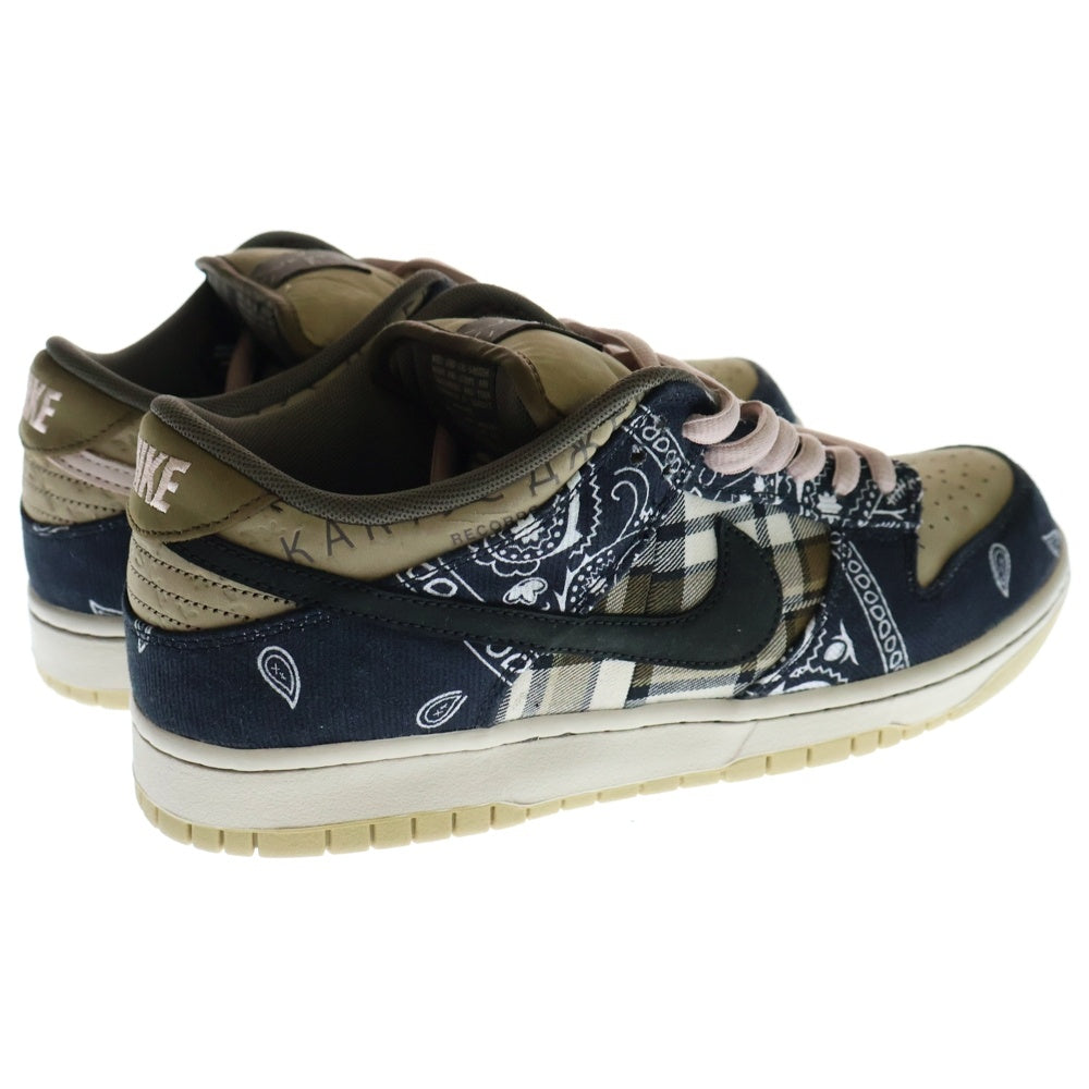 NIKE(ナイキ) ×TRAVIS SCOTT CACTUS JACK DUNK LOW PRM QS トラヴィススコット カクタスジャック ダンク ローカットスニーカー US10/28cm ベージュ/ネイビー CT5053-001