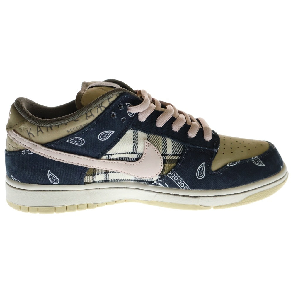 NIKE(ナイキ) ×TRAVIS SCOTT CACTUS JACK DUNK LOW PRM QS トラヴィススコット カクタスジャック ダンク ローカットスニーカー US10/28cm ベージュ/ネイビー CT5053-001