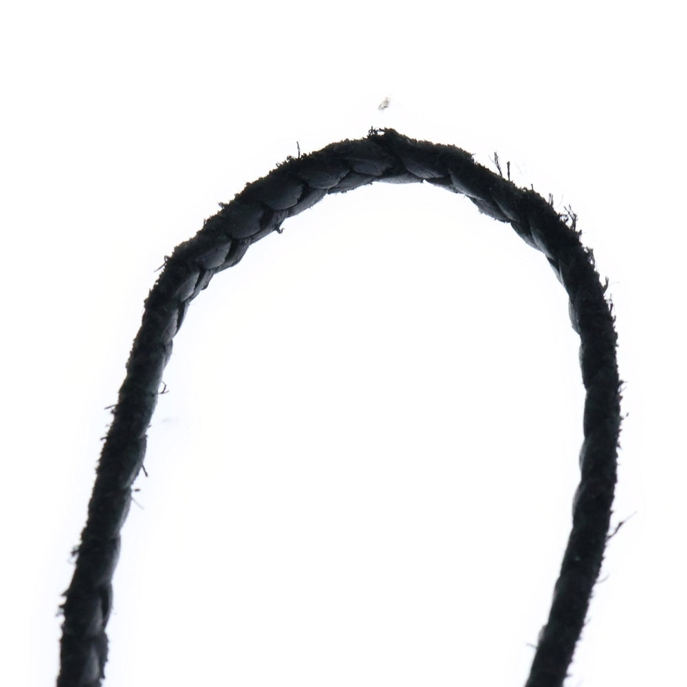 CHROME HEARTS(クロムハーツ) LEATHER BRAID SCROLL ネックレス レザーブレイドネックレス ブラック/シルバー BCA377