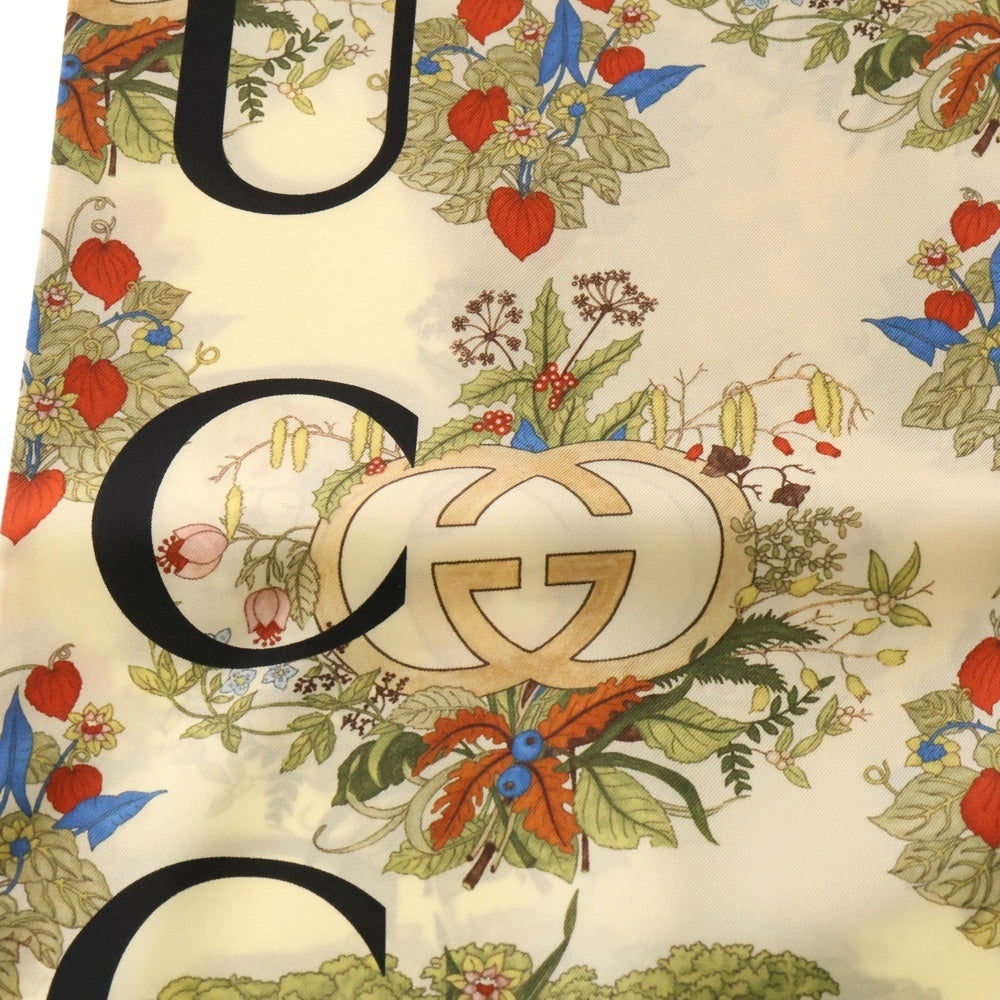 GUCCI(グッチ) 100周年記念 総柄 シルク スカーフ マルチ 692033 3G001
