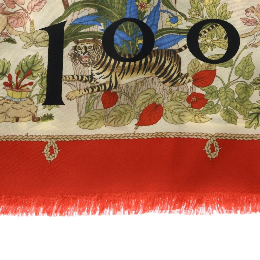 GUCCI(グッチ) 100周年記念 総柄 シルク スカーフ マルチ 692033 3G001