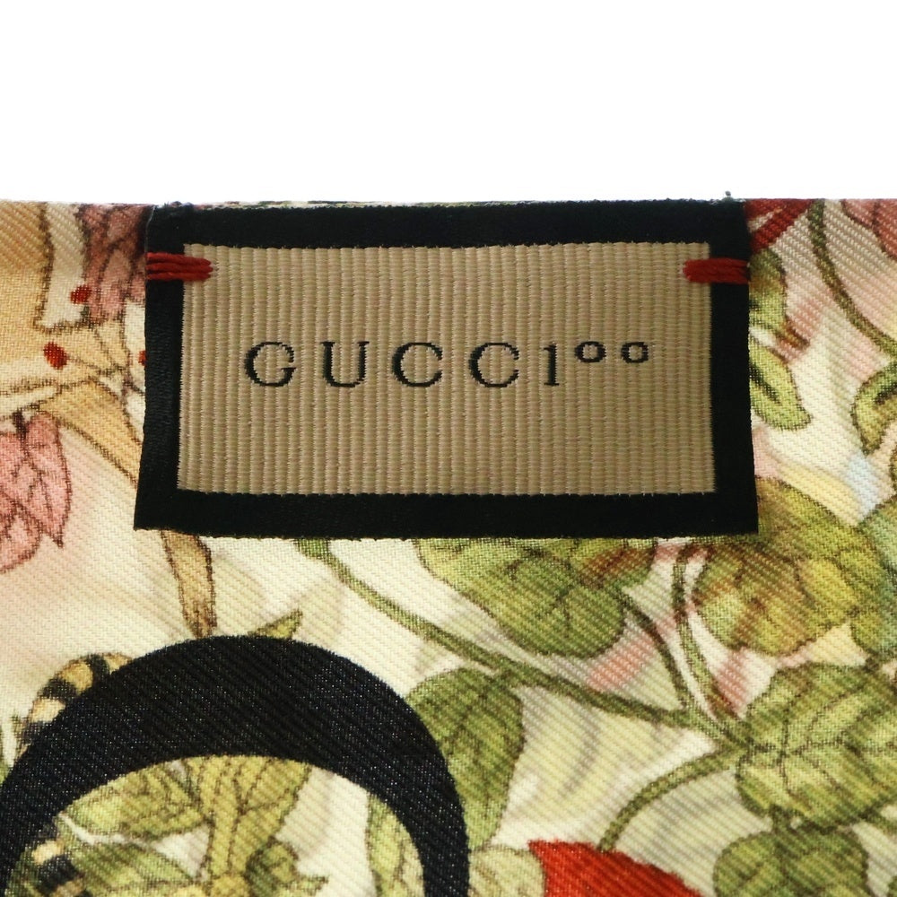GUCCI(グッチ) 100周年記念 総柄 シルク スカーフ マルチ 692033 3G001