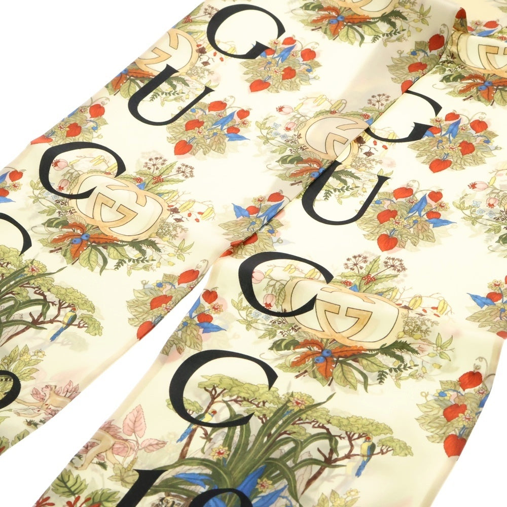 GUCCI(グッチ) 100周年記念 総柄 シルク スカーフ マルチ 692033 3G001
