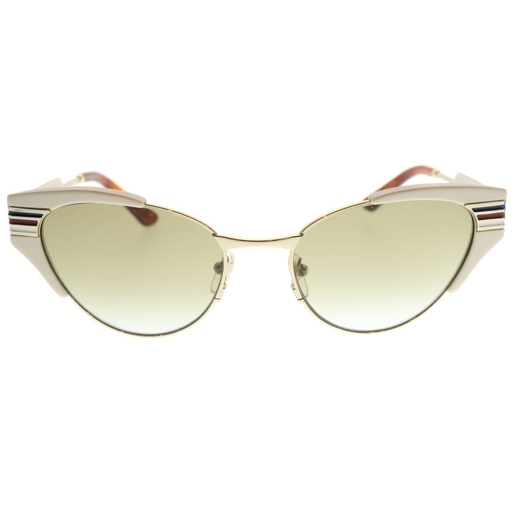 GUCCI(グッチ) トリコロール インターナショナル フィット サングラス アイウェア 眼鏡 ホワイト/ゴールド GG0522S