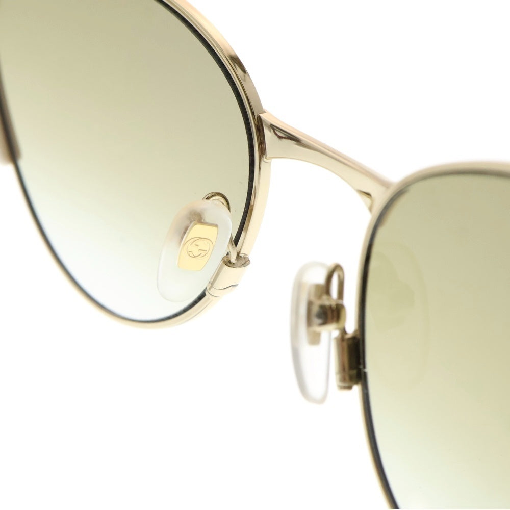 GUCCI(グッチ) トリコロール インターナショナル フィット サングラス アイウェア 眼鏡 ホワイト/ゴールド GG0522S