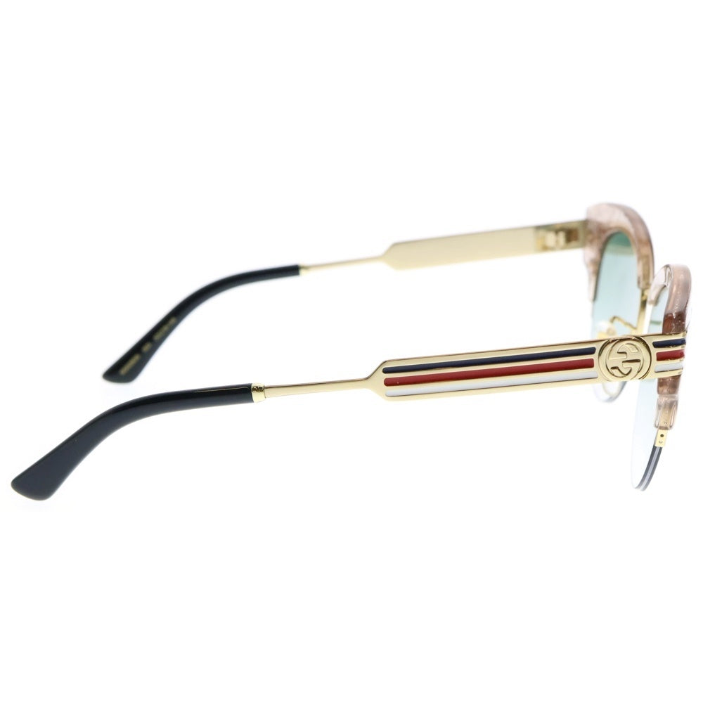 GUCCI(グッチ) Cat Eye キャットアイ グリッター ラメ トリコロール サングラス アイウェア 眼鏡 パープル/ゴールド GG0283S