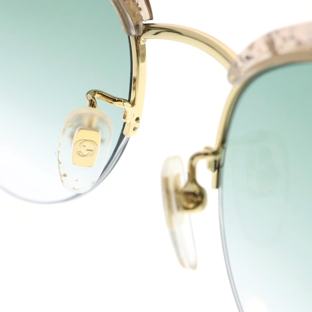 GUCCI(グッチ) Cat Eye キャットアイ グリッター ラメ トリコロール サングラス アイウェア 眼鏡 パープル/ゴールド GG0283S