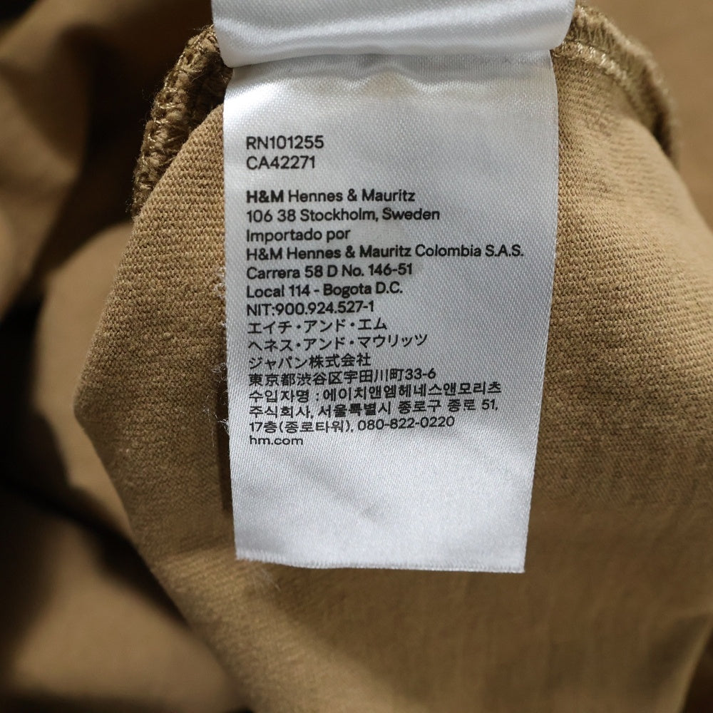 THE BLACK EYE PATCH(ブラックアイパッチ) ×H&M 取扱注意 フロントロゴプリント 半袖Tシャツカットソー ブラウン