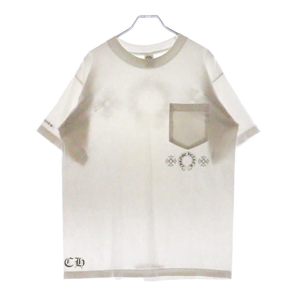 CHROME HEARTS(クロムハーツ) Horseshoe CH PLS Tee ホースシュー CHプラス プリント 半袖Tシャツ カットソー ホワイト