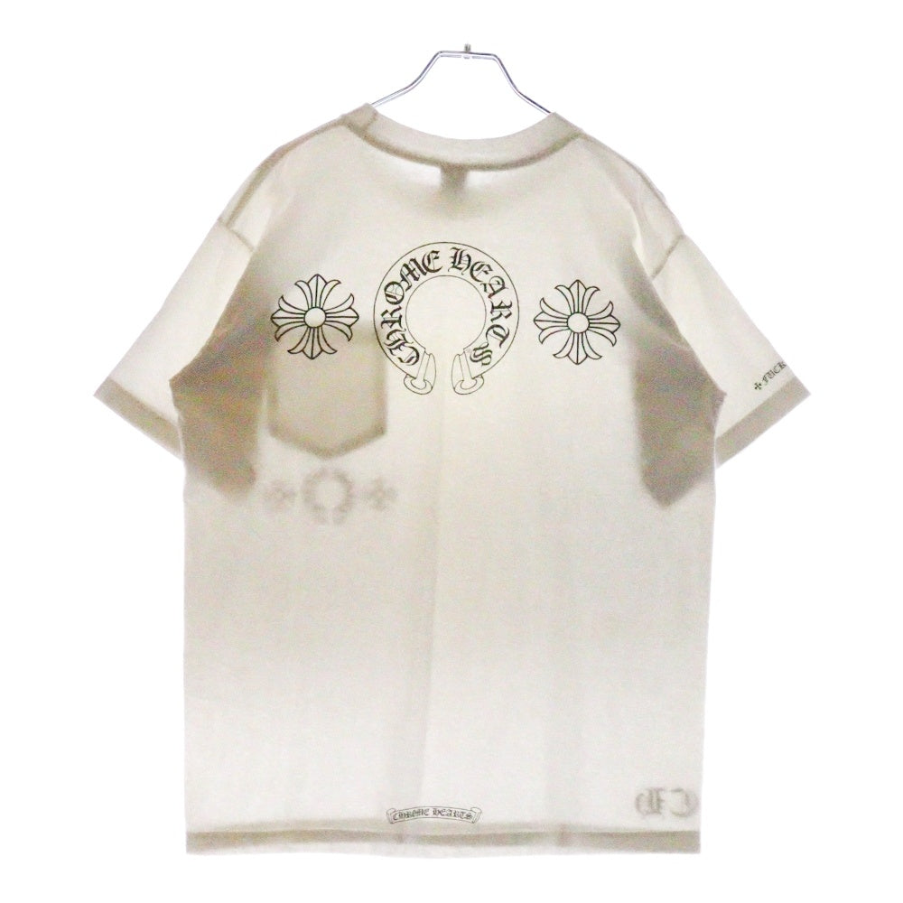 CHROME HEARTS(クロムハーツ) Horseshoe CH PLS Tee ホースシュー CHプラス プリント 半袖Tシャツ カットソー ホワイト