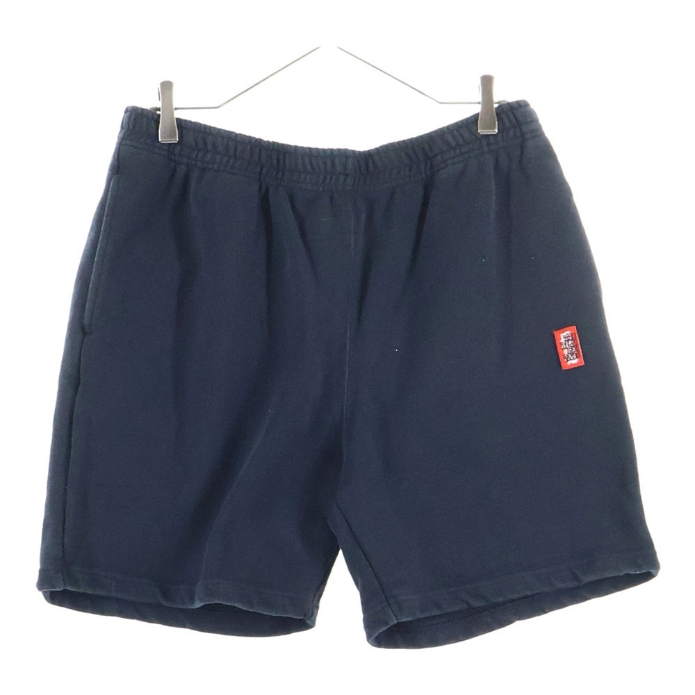 THE BLACK EYE PATCH(ブラックアイパッチ) SMALL HWC LABEL SWEAT SHORT 取扱注意 ロゴ刺繍 ショーツ ハーフパンツ ブラック