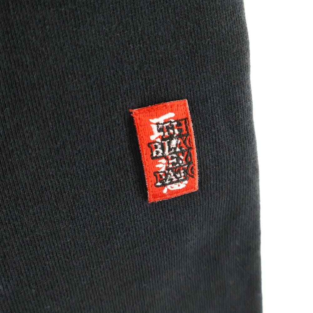 THE BLACK EYE PATCH(ブラックアイパッチ) SMALL HWC LABEL SWEAT SHORT 取扱注意 ロゴ刺繍 ショーツ ハーフパンツ ブラック