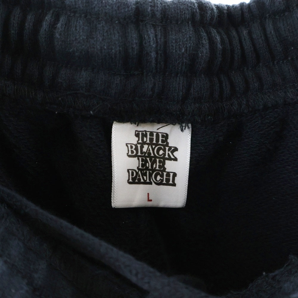 THE BLACK EYE PATCH(ブラックアイパッチ) SMALL HWC LABEL SWEAT SHORT 取扱注意 ロゴ刺繍 ショーツ ハーフパンツ ブラック