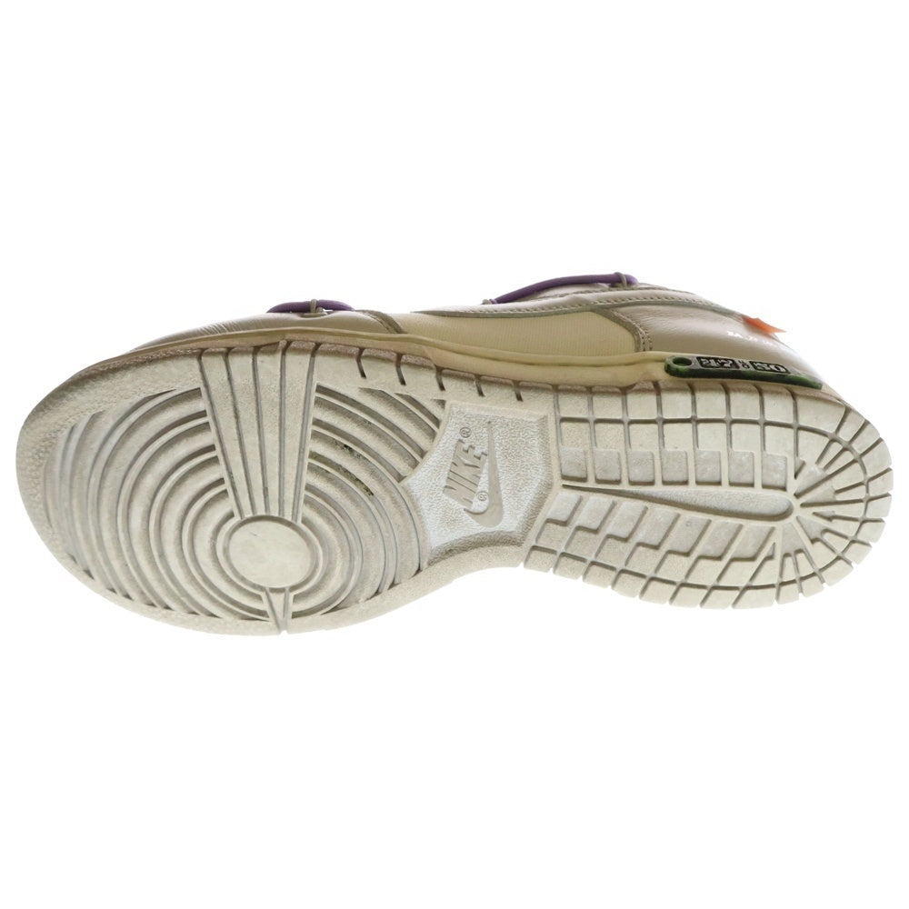 NIKE(ナイキ) ×OFF-WHITE DUNK LOW Lot.47 オフホワイト ダンク ローカットスニーカー グレー US8/26cm DM1602-125