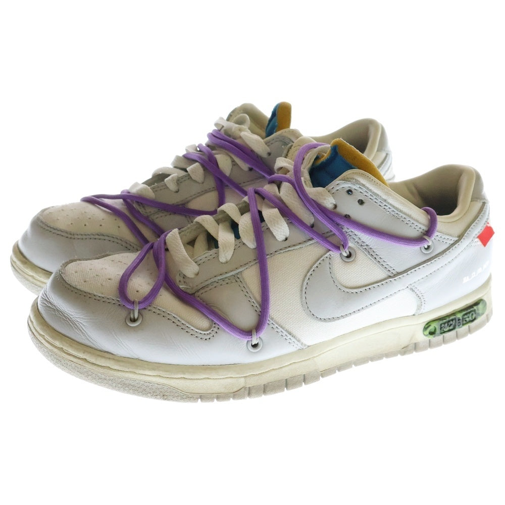 NIKE(ナイキ) ×OFF-WHITE DUNK LOW Lot.47 オフホワイト ダンク ローカットスニーカー グレー US8/26cm DM1602-125