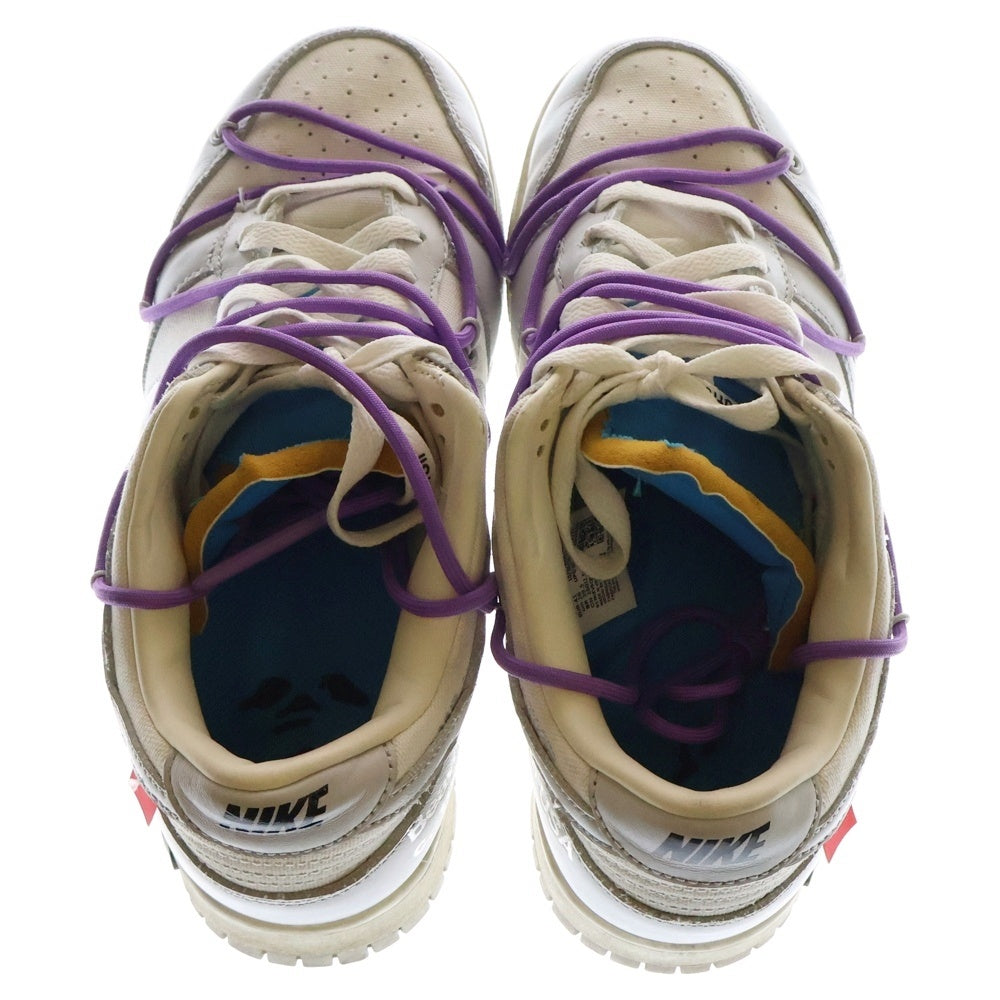 NIKE(ナイキ) ×OFF-WHITE DUNK LOW Lot.47 オフホワイト ダンク ローカットスニーカー グレー US8/26cm DM1602-125