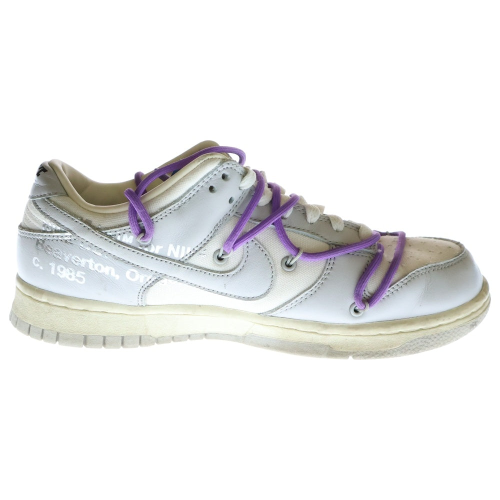 NIKE(ナイキ) ×OFF-WHITE DUNK LOW Lot.47 オフホワイト ダンク ローカットスニーカー グレー US8/26cm DM1602-125