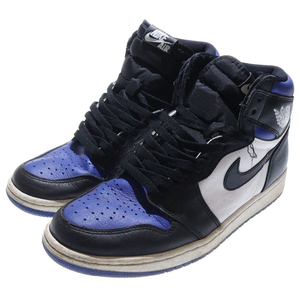 NIKE(ナイキ) AIR JORDAN1 RETRO HIGH OG ROYAL TOE エアジョーダン ロイヤルトゥ ハイカットスニーカー ブルー/ブラック/ホワイト US9/27cm 555088‐041