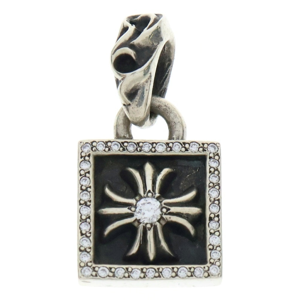 CHROME HEARTS(クロムハーツ) FRAMED CH PLUS P D フレームドCHプラス PAVEダイヤ チャーム ペンダントトップ シルバー