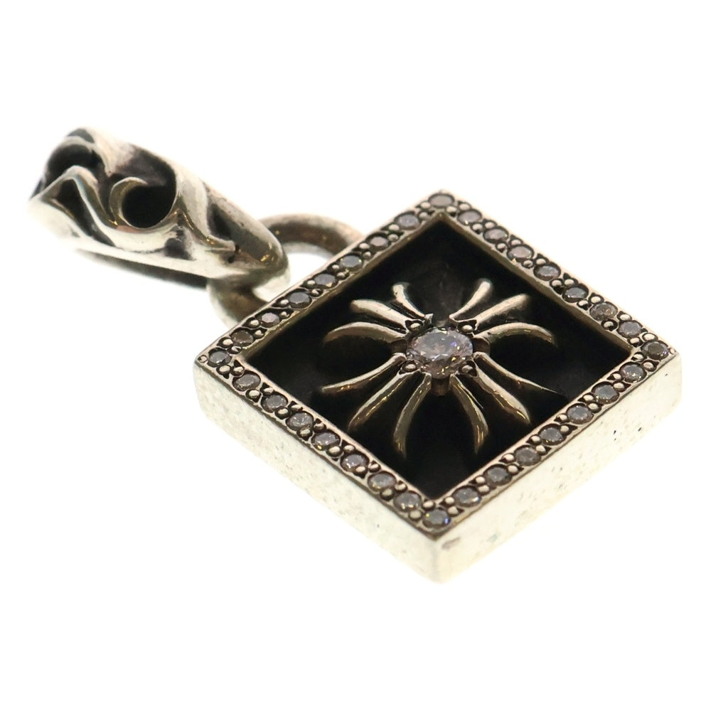 CHROME HEARTS(クロムハーツ) FRAMED CH PLUS P D フレームドCHプラス PAVEダイヤ チャーム ペンダントトップ シルバー