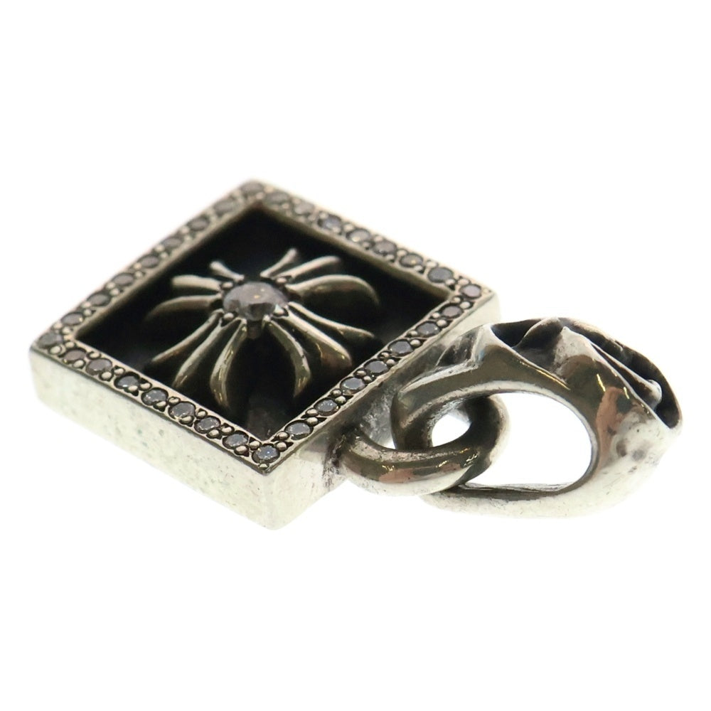 CHROME HEARTS(クロムハーツ) FRAMED CH PLUS P D フレームドCHプラス PAVEダイヤ チャーム ペンダントトップ シルバー