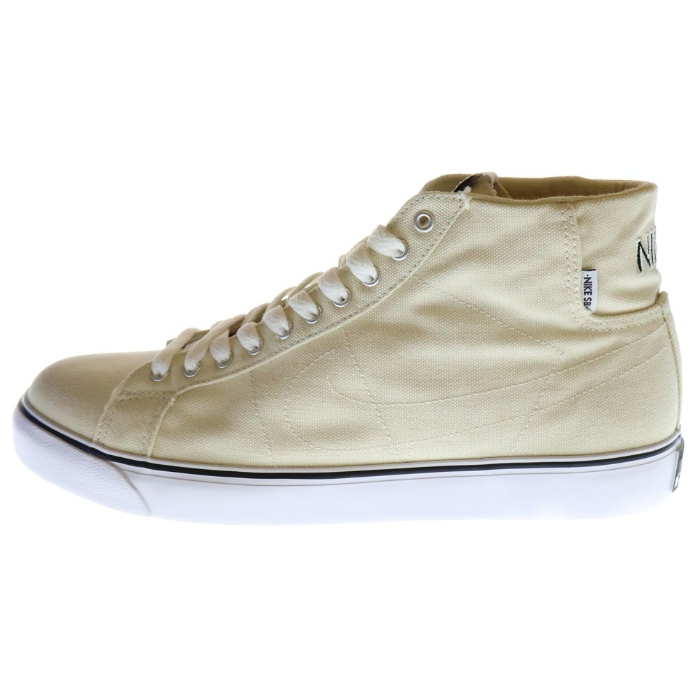 NIKE SB(ナイキエスビー) ×HUF Blazer Premium SE Natural ハフ ブレザー プレミアム ナチュラル ミッドカットスニーカー ホワイト US9/27cm 384387-111